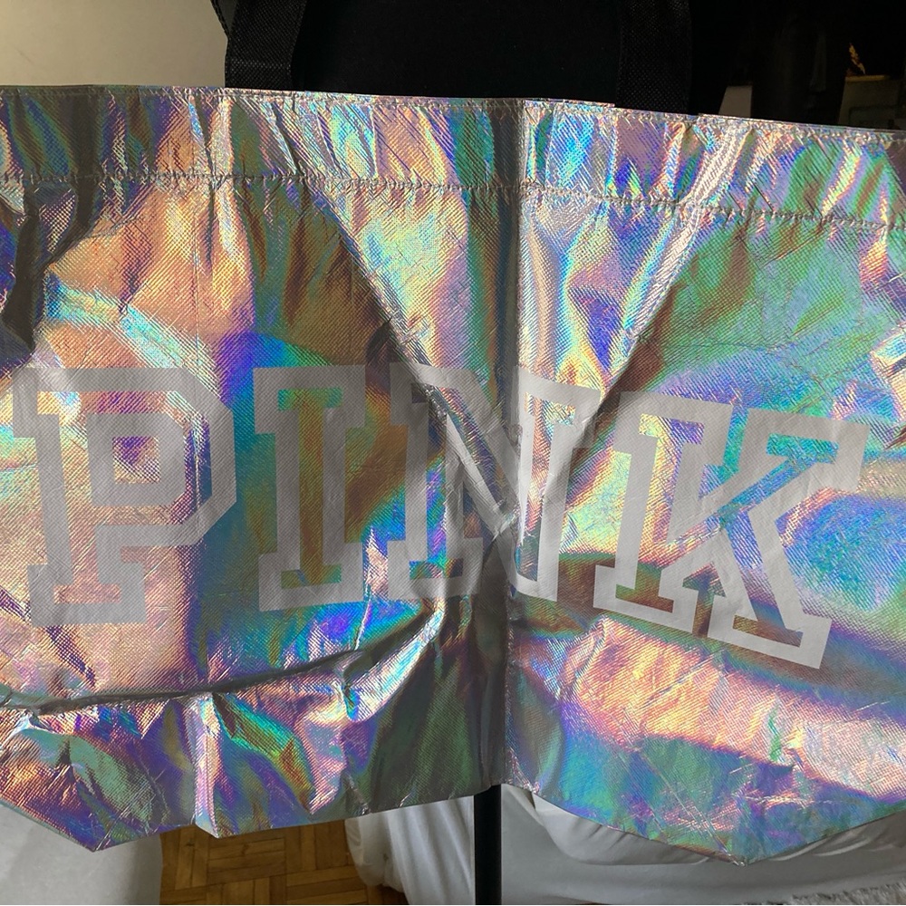 Victoria Secret Pink holographic tote bag